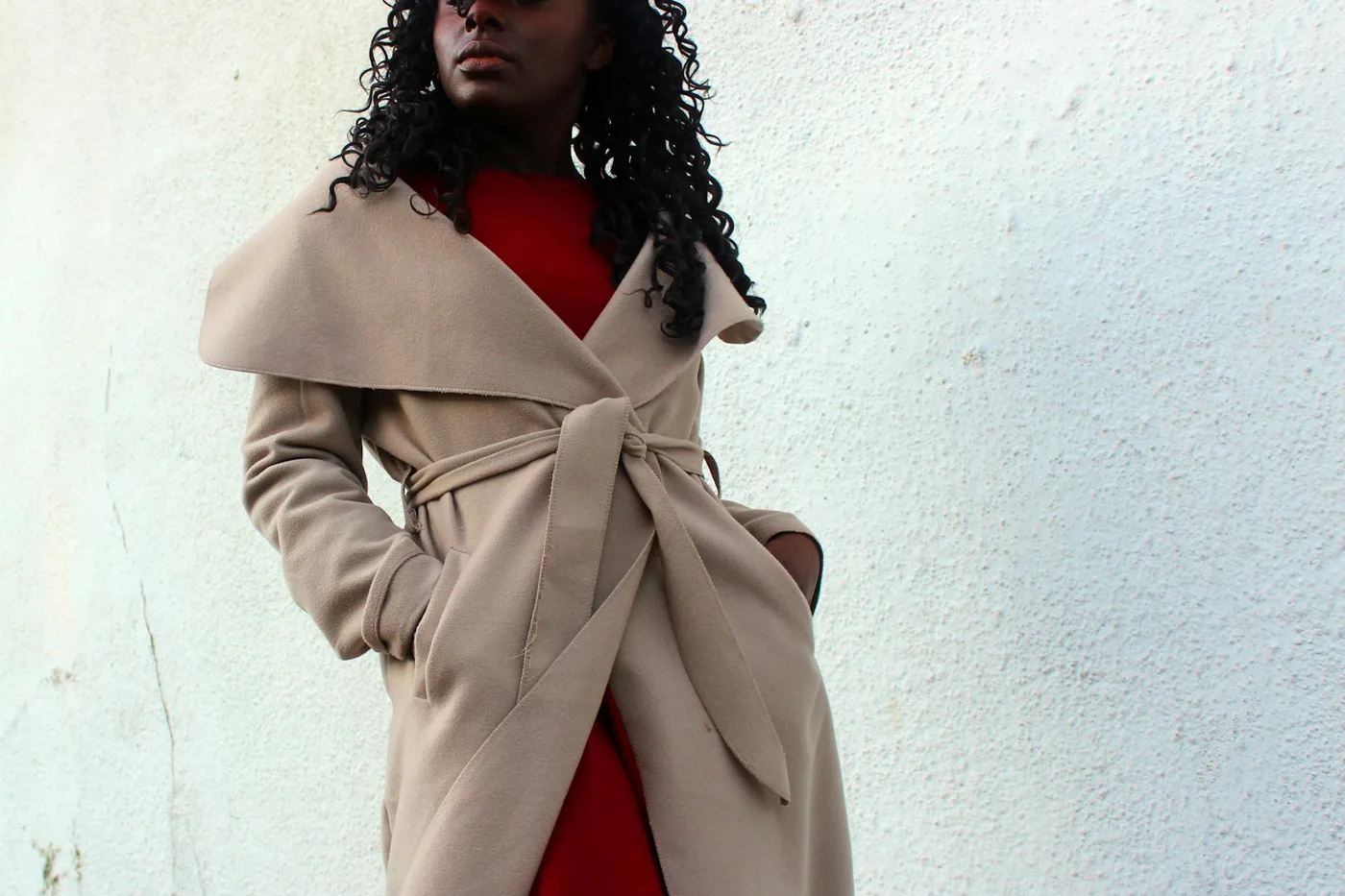Manteau Long en Alpaga et Laine
