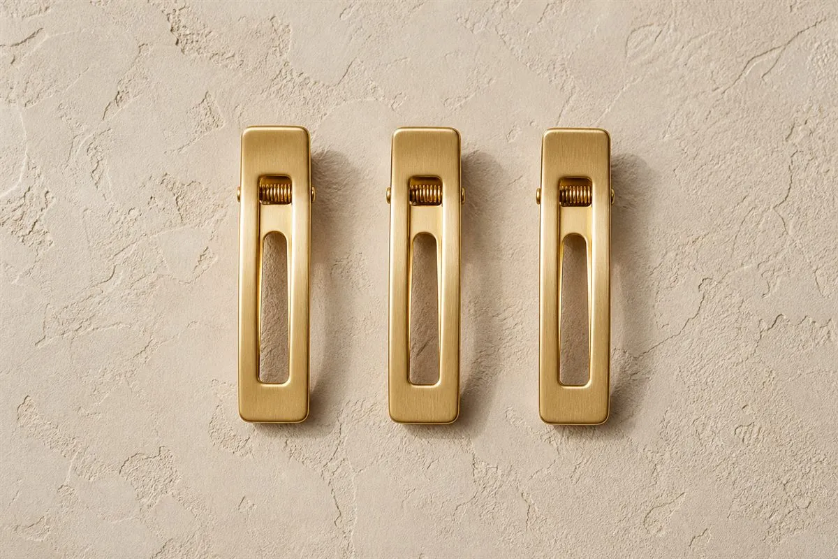 Trio de Mini Barrettes Dorées N°09