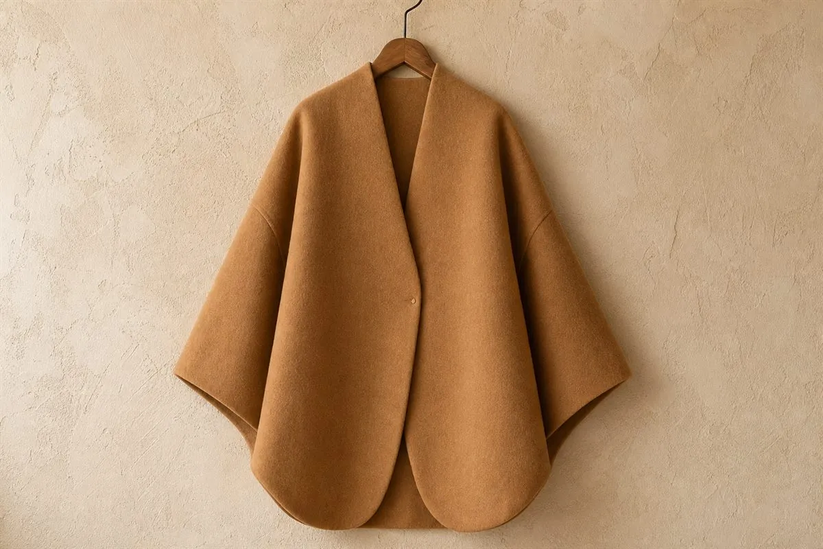 Manteau Cocoon en Cachemire Mélangé Signature